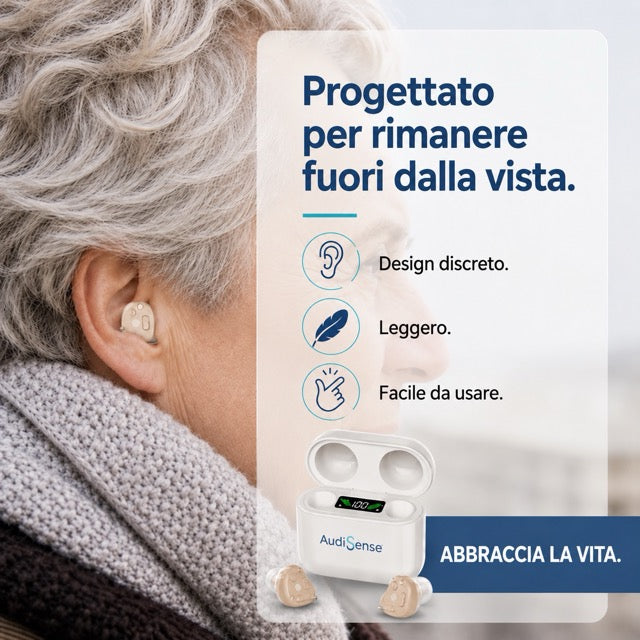 Amplificatore acustico ricaricabile e discreto