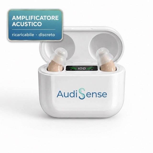 Amplificatore acustico ricaricabile e discreto