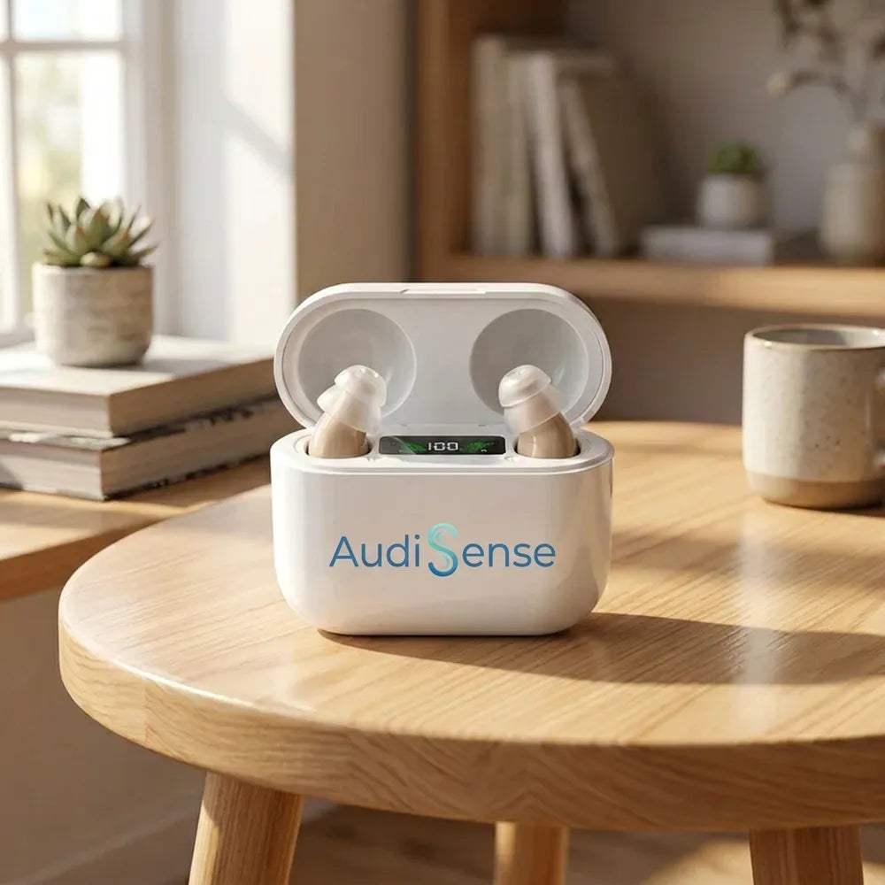AudiSense™ — Amplificatore acustico ricaricabile e discreto